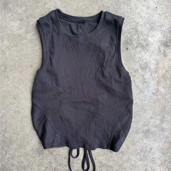 Lululemon Athletica Black Muscle Tee Sleeveless Top - Picture 1 of 3